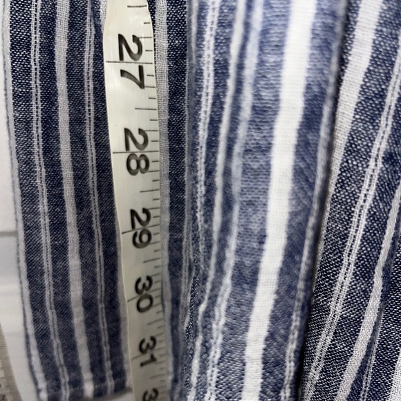 Rails Jasmine Dress in Blue Size XS Linen Blend Long Sleeve Ruffle Mini - Picture 7 of 9